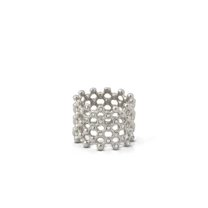 Sale CLAIRE anello color argento fascia con strass Anelli