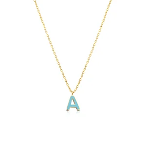 Hot COLOR LETTER collana con smalto colorato Collane