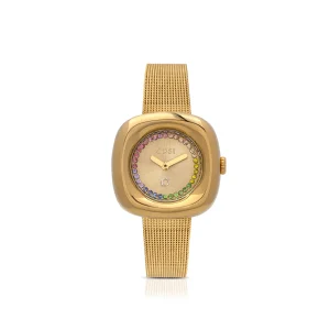 Online CURVY orologio con cassa e bracciale mesh in metallo Metallo Color Argento | Metallo Color Oro