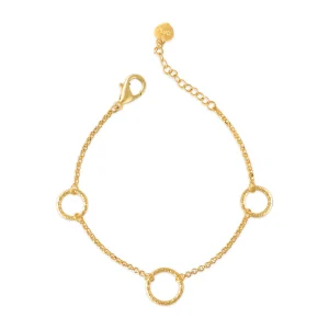 Discount GRACE bracciale con tre maglie a cerchio diamantate Bracciali