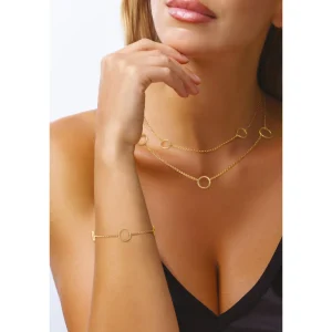 Discount GRACE bracciale con tre maglie a cerchio diamantate Bracciali
