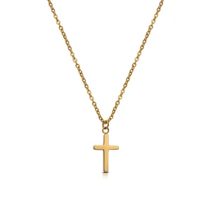 Best HOLY collana con pendente croce in acciaio Collane