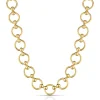 Fashion KATE collana oro giallo con maglia tonda e link di connessione con sfere Collane
