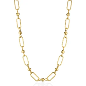 Online KATE collana oro giallo con maglia ovale e sfere Collane