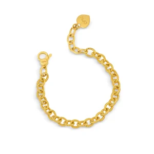 Clearance LABOR CHAIN bracciale oro giallo con maglia godronata Bracciali