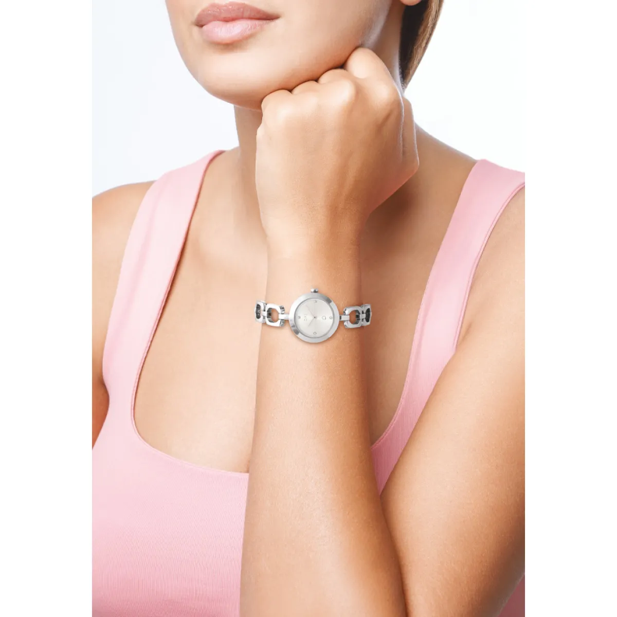 love_chain_orologio_in_ac_1.webp Discount LOVE CHAIN orologio in acciaio Metallo Color Argento | Metallo Color Oro Rosa