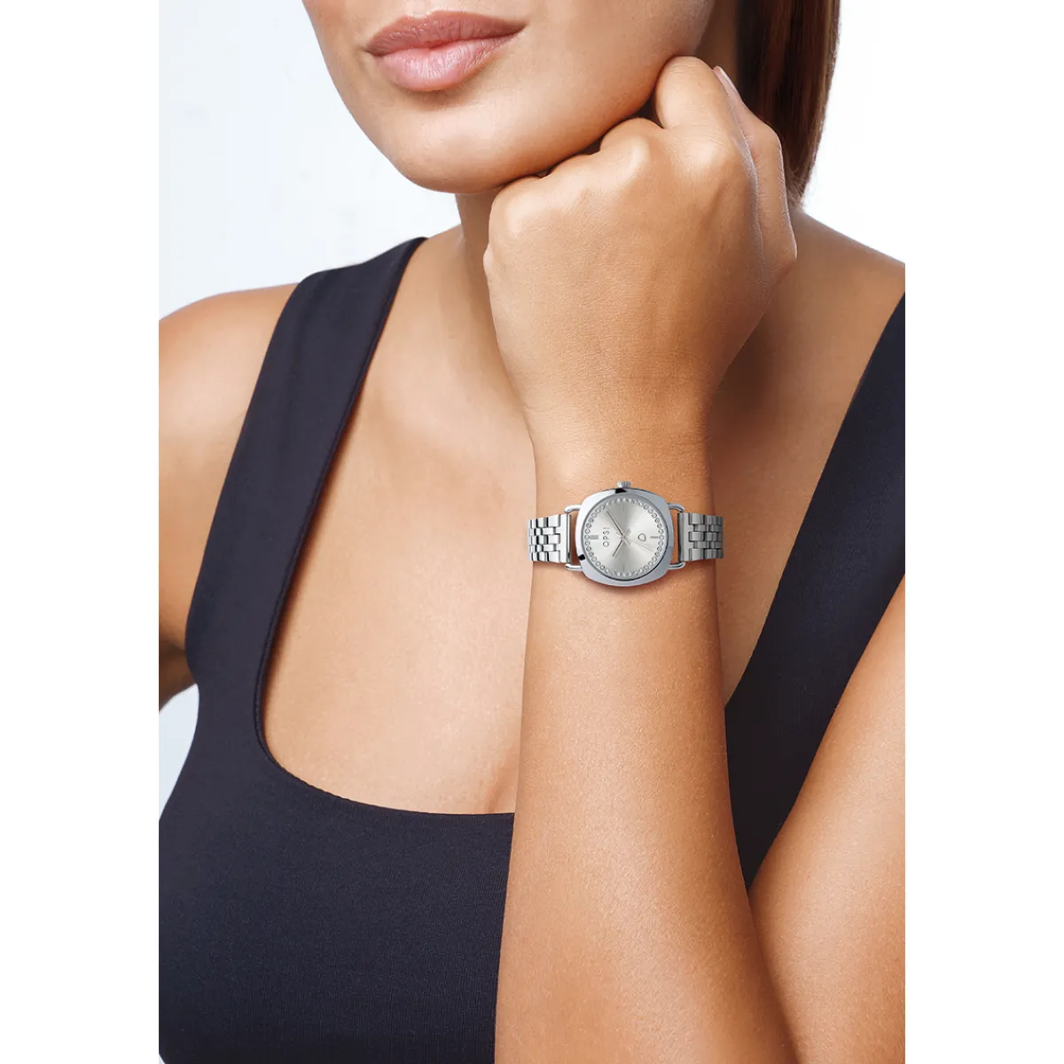 ring_diamond_orologio_con_1.webp Clearance RING DIAMOND orologio con cinturino maglia Milano Metallo Color Argento | Metallo Color Oro