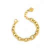 New ROUND CHAIN bracciale oro giallo con maglia ovale Bracciali