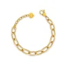 Fashion VICTORIA bracciale oro giallo con maglia paper clip Bracciali